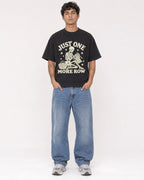 Mockup Boxy Heavyweight Tee Black male full-body 06