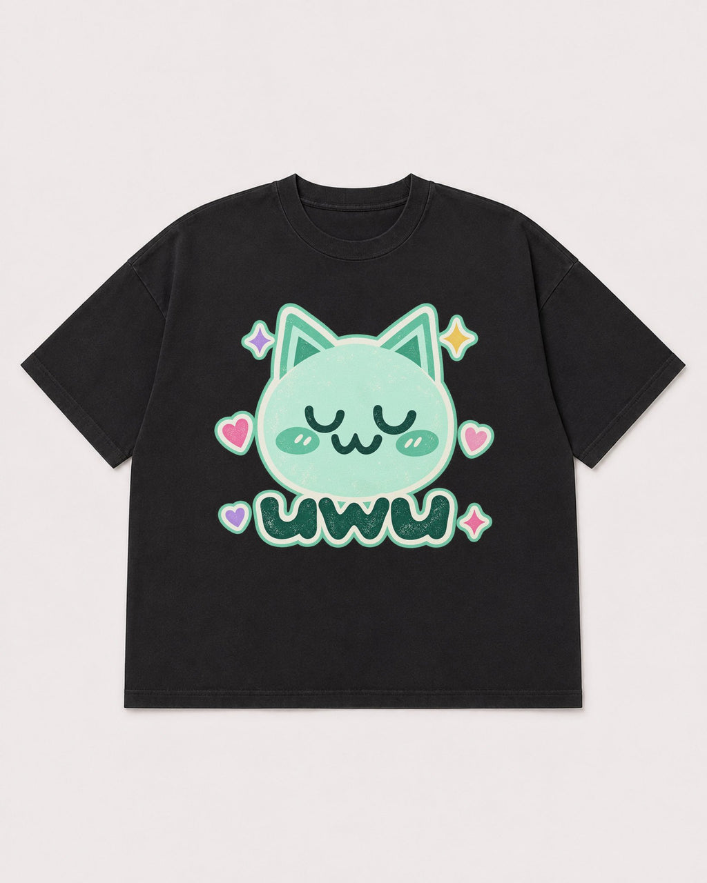Mockup Boxy Heavyweight Tee Black product