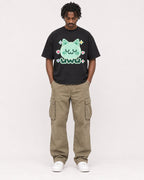 Mockup Boxy Heavyweight Tee Black male full-body 04