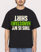 Mockup Boxy Heavyweight Tee Black male close-up 02