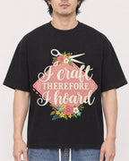 Mockup Boxy Heavyweight Tee Black male close-up 03