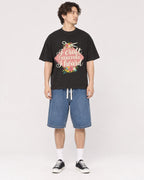 Mockup Boxy Heavyweight Tee Black male full-body 03