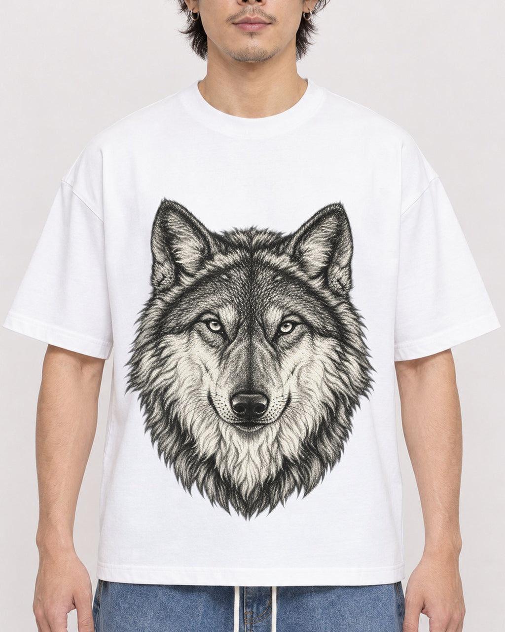 Mockup Boxy Heavyweight Tee White male close-up 03