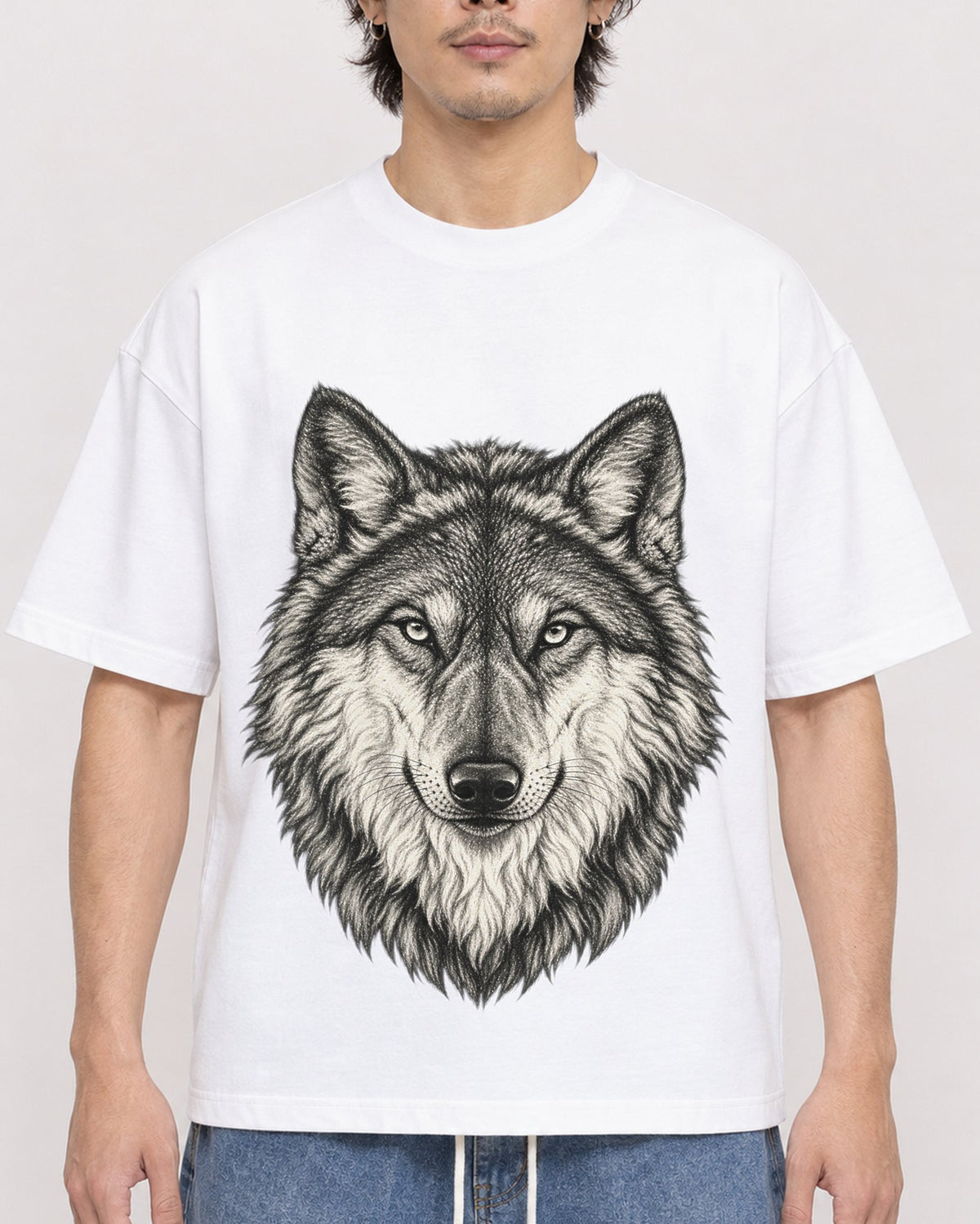 Mockup Boxy Heavyweight Tee White male close-up 03