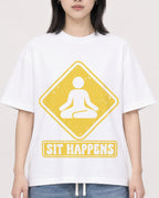 Mockup Boxy Heavyweight Tee White female close-up 31