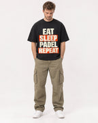 Mockup Boxy Heavyweight Tee Black male full-body 08