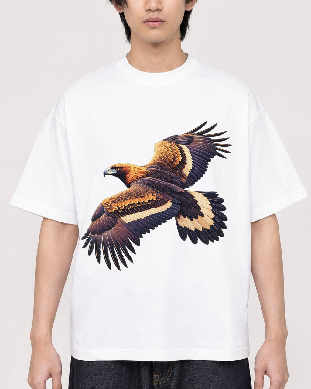 Mockup Boxy Heavyweight Tee White male close-up 11