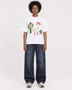 Mockup Boxy Heavyweight Tee White female full-body 14