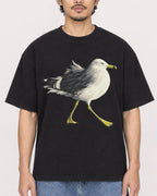 Mockup Boxy Heavyweight Tee Black male close-up 02