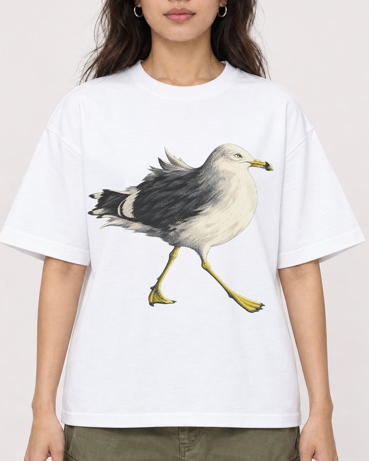 Mockup Boxy Heavyweight Tee White female close-up 02