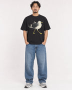 Mockup Boxy Heavyweight Tee Black male full-body 02