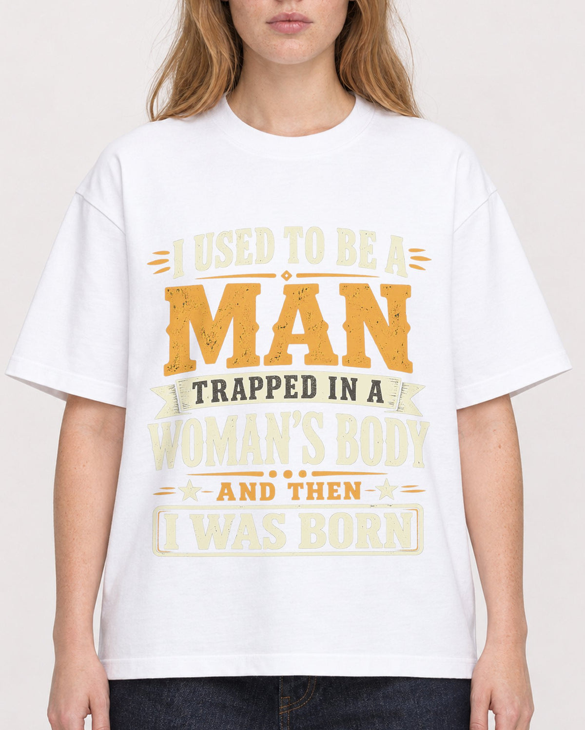 Mockup Boxy Heavyweight Tee White female close-up 49