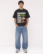 Mockup Boxy Heavyweight Tee Black male full-body 06