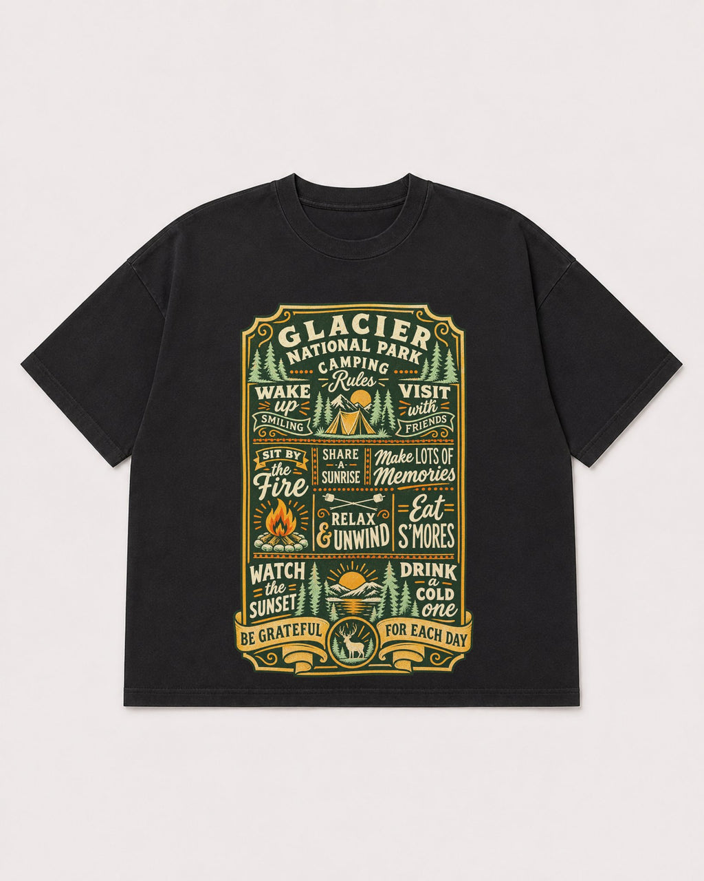 Mockup Boxy Heavyweight Tee Black product