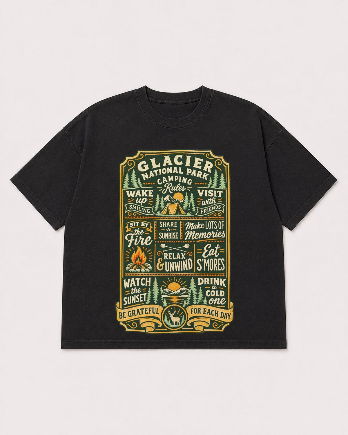 Mockup Boxy Heavyweight Tee Black product