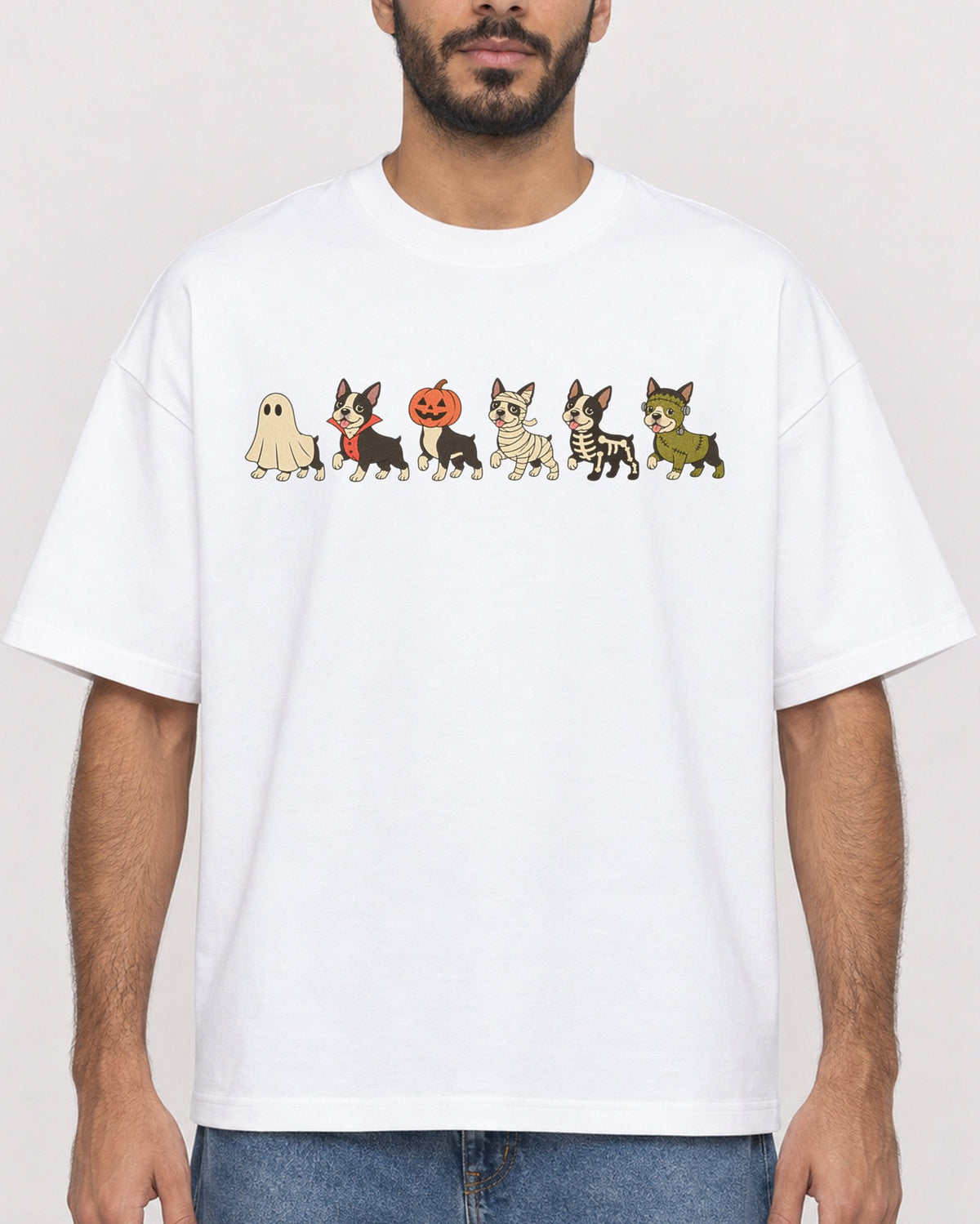 Mockup Boxy Heavyweight Tee White male close-up 07