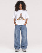 Mockup Boxy Heavyweight Tee White female full-body 05