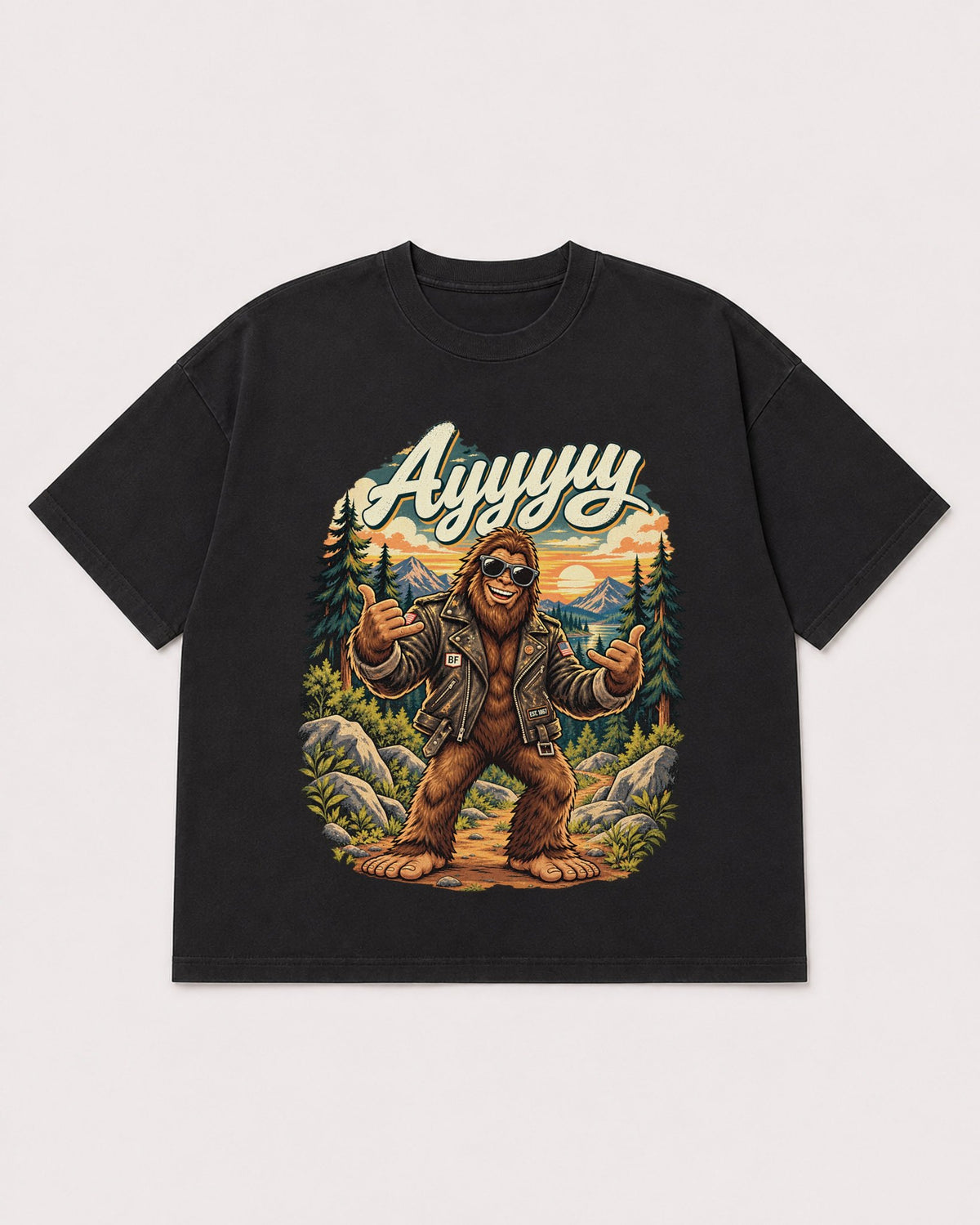 Mockup Boxy Heavyweight Tee Black product