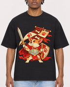 Mockup Boxy Heavyweight Tee Black male close-up 05