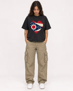 Mockup Boxy Heavyweight Tee Black female full-body 06