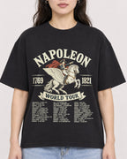Mockup Boxy Heavyweight Tee Black female close-up 03