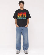 Mockup Boxy Heavyweight Tee Black male full-body 06