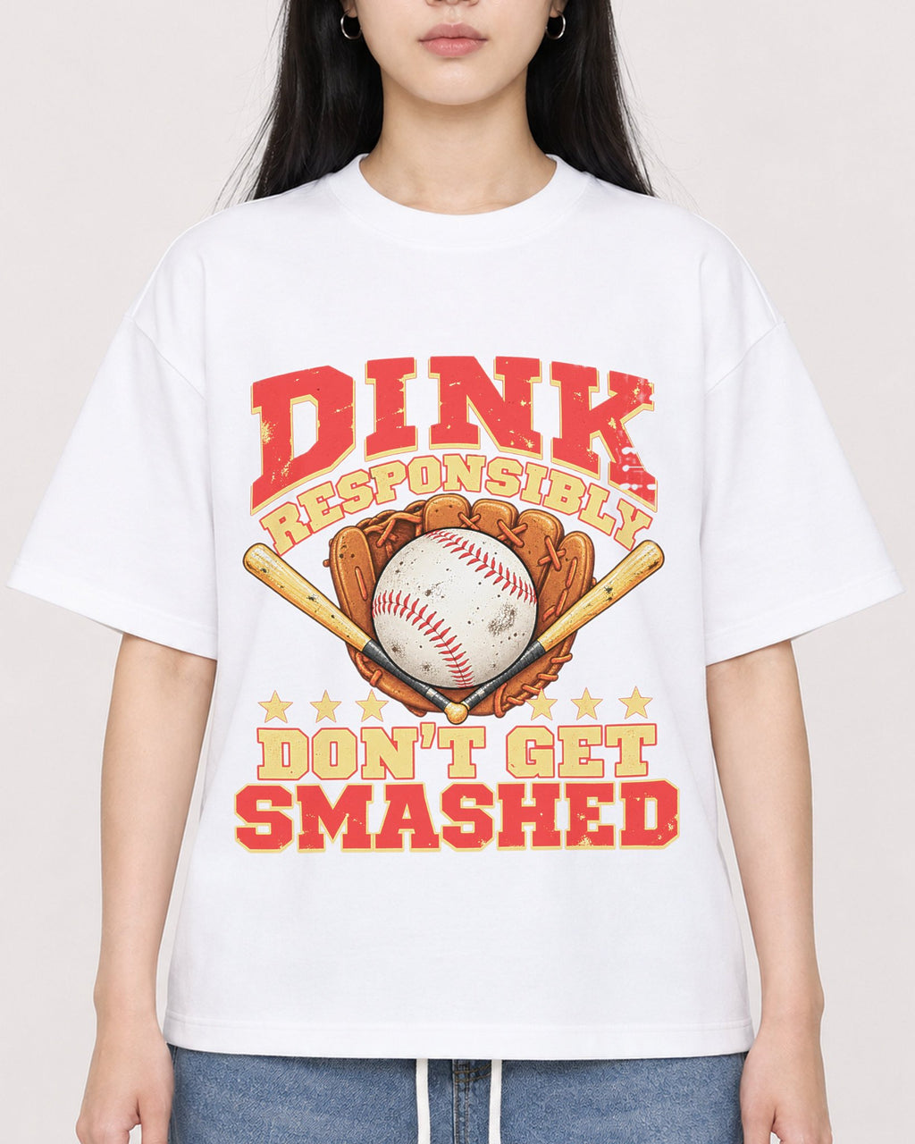 Mockup Boxy Heavyweight Tee White female close-up 01
