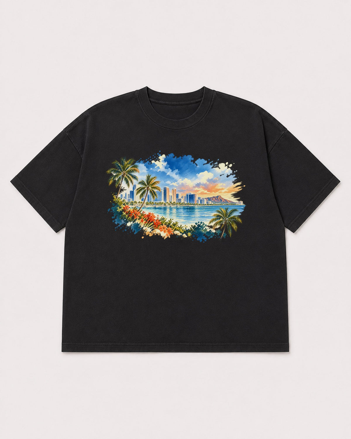 Mockup Boxy Heavyweight Tee Black product