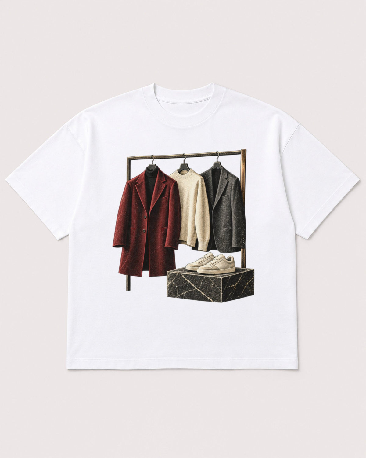 Mockup Boxy Heavyweight Tee White product
