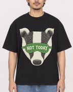 Mockup Boxy Heavyweight Tee Black male close-up 02