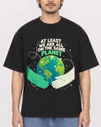 Mockup Boxy Heavyweight Tee Black male close-up 02