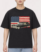 Mockup Boxy Heavyweight Tee Black male close-up 01