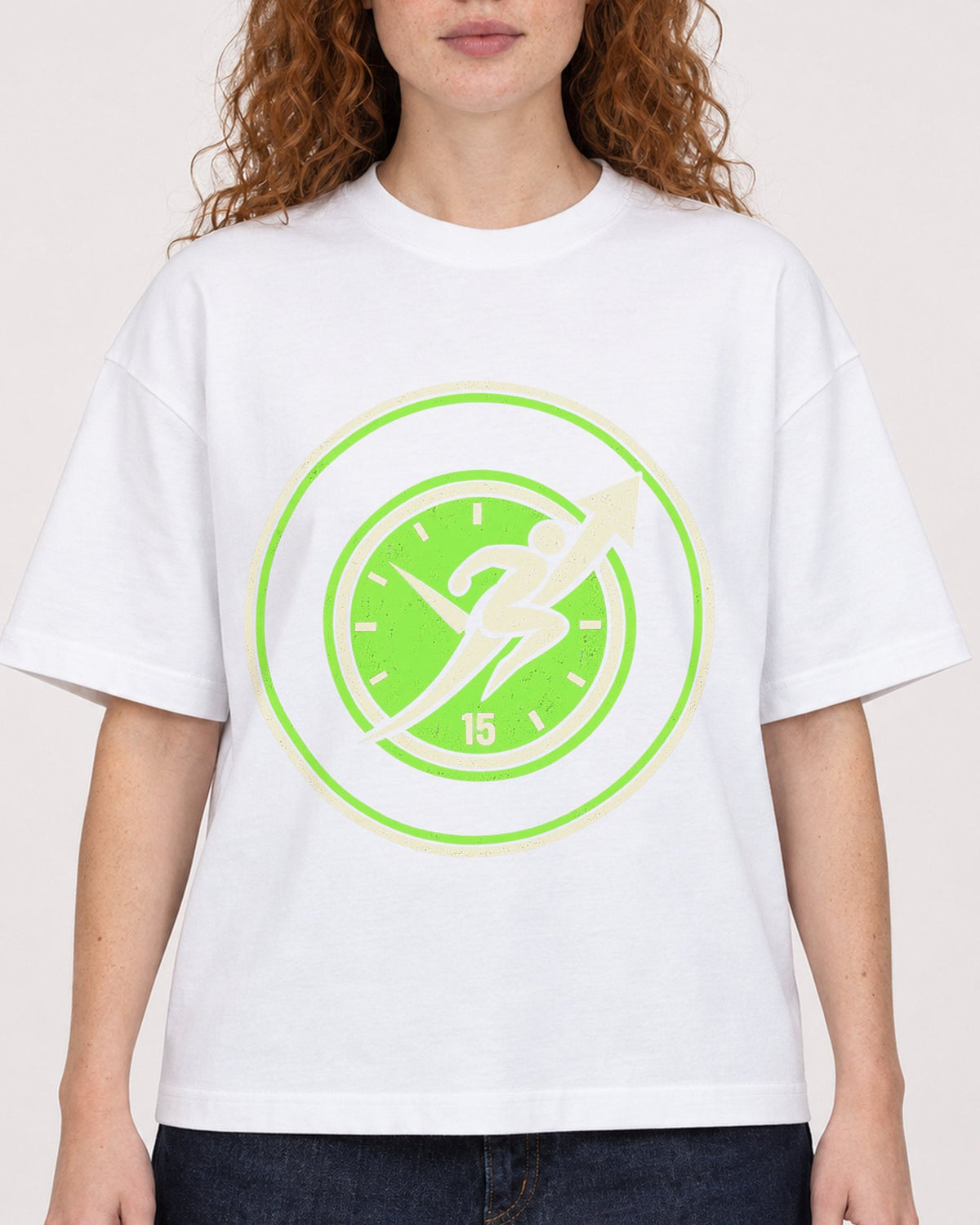Mockup Boxy Heavyweight Tee White female close-up 09