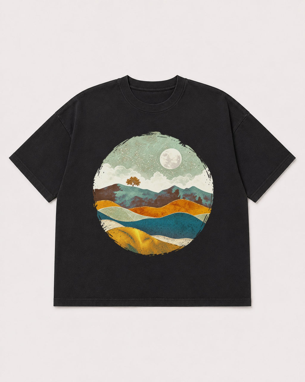 Mockup Boxy Heavyweight Tee Black product