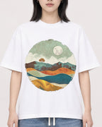 Mockup Boxy Heavyweight Tee White female close-up 31