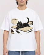 Mockup Boxy Heavyweight Tee White male close-up 03