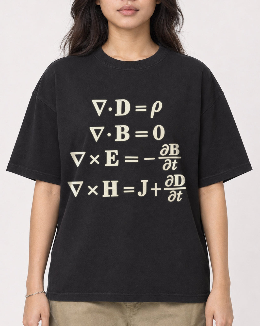 Mockup Boxy Heavyweight Tee Black female close-up 02