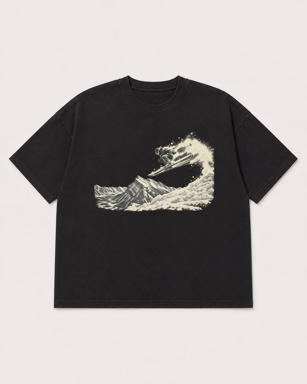 Mockup Boxy Heavyweight Tee Black product