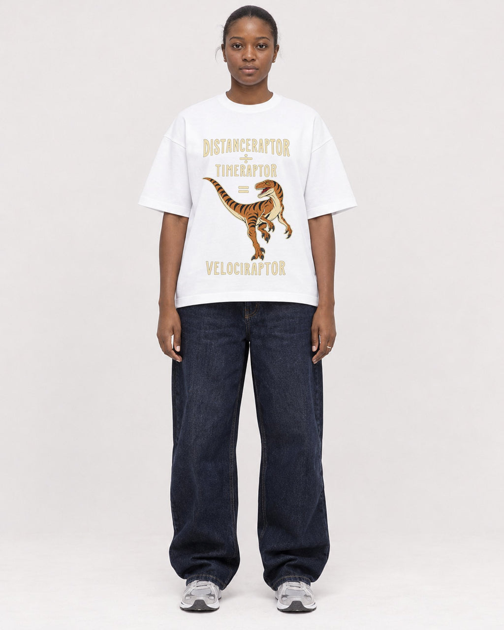 Mockup Boxy Heavyweight Tee White female full-body 34