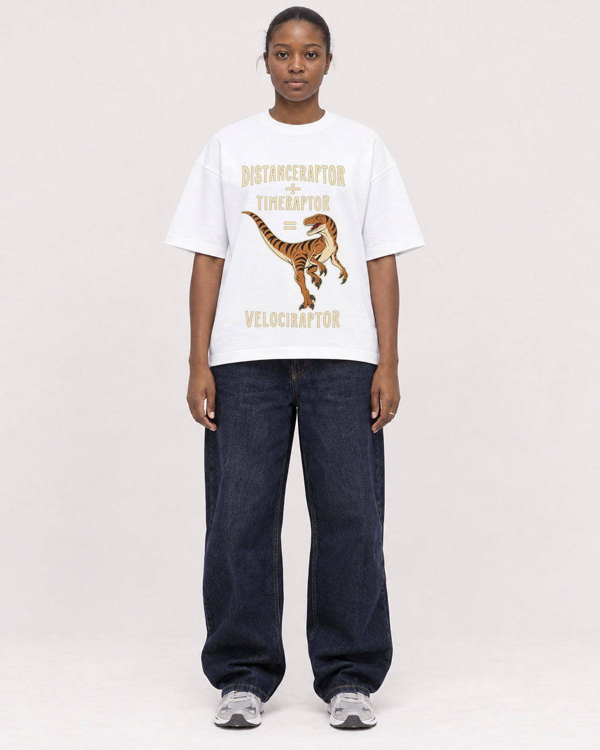 Mockup Boxy Heavyweight Tee White female full-body 34
