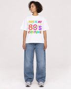Mockup Boxy Heavyweight Tee White female full-body 40