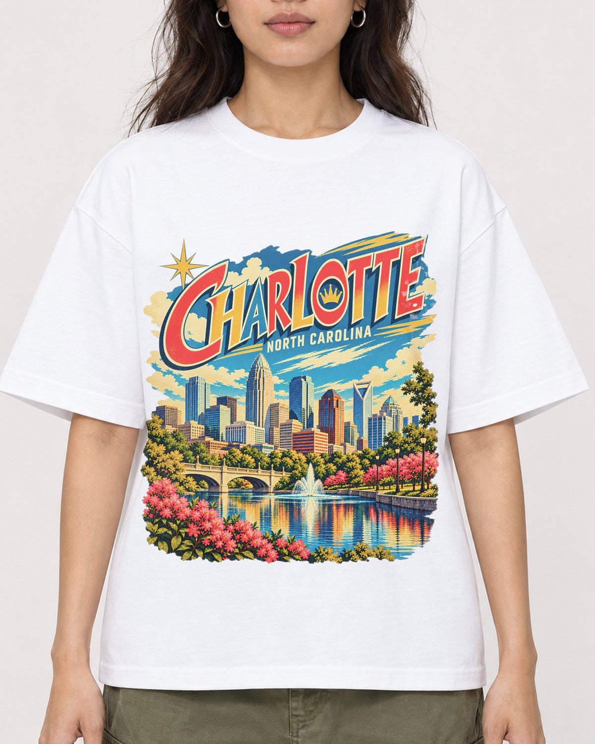 Mockup Boxy Heavyweight Tee White female close-up 02