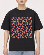 Mockup Boxy Heavyweight Tee Black male close-up 01