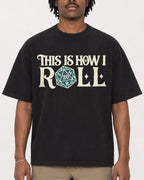 Mockup Boxy Heavyweight Tee Black male close-up 04