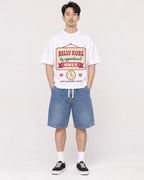 Mockup Boxy Heavyweight Tee White male full-body 13
