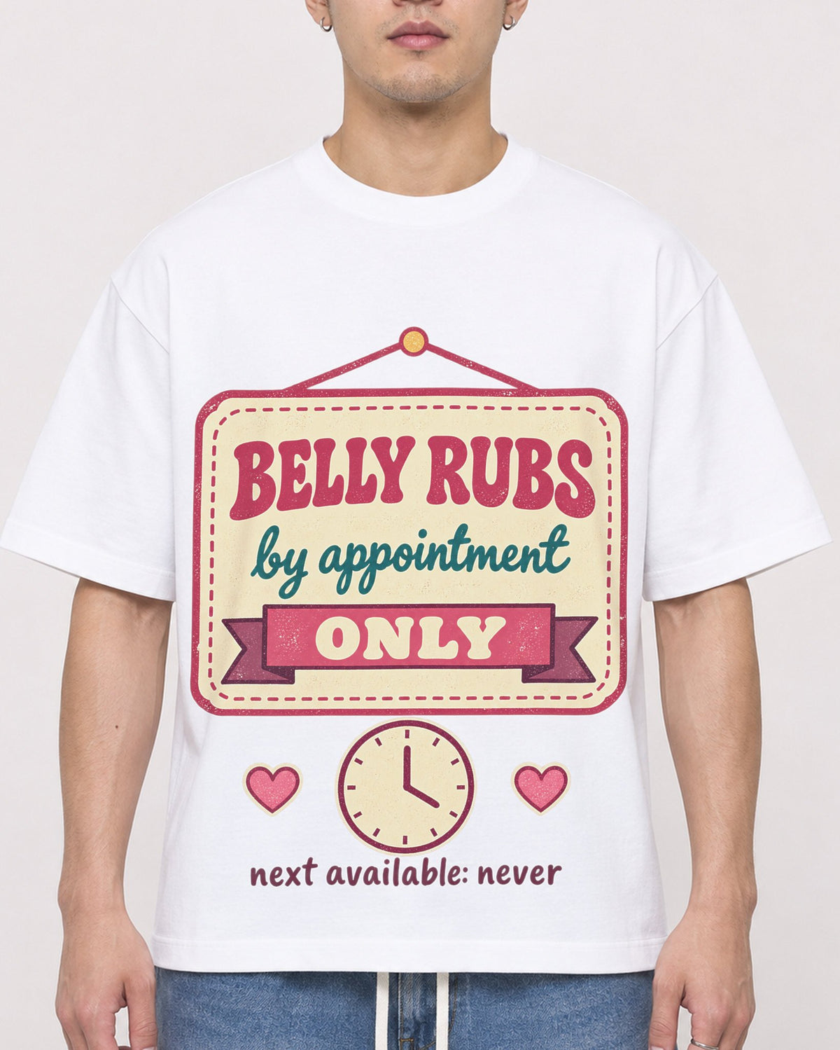 Mockup Boxy Heavyweight Tee White male close-up 13