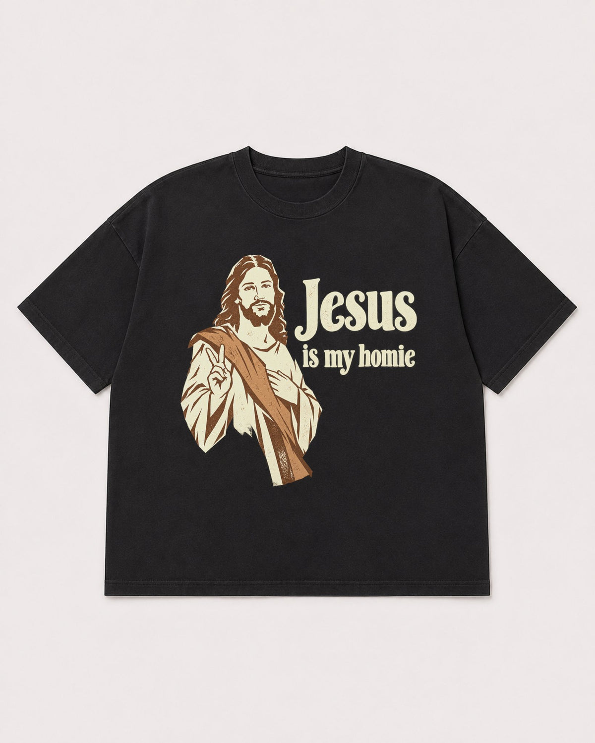 Mockup Boxy Heavyweight Tee Black product