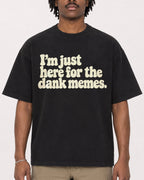 Mockup Boxy Heavyweight Tee Black male close-up 04