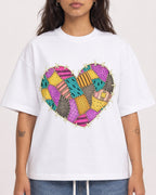 Mockup Boxy Heavyweight Tee White female close-up 06