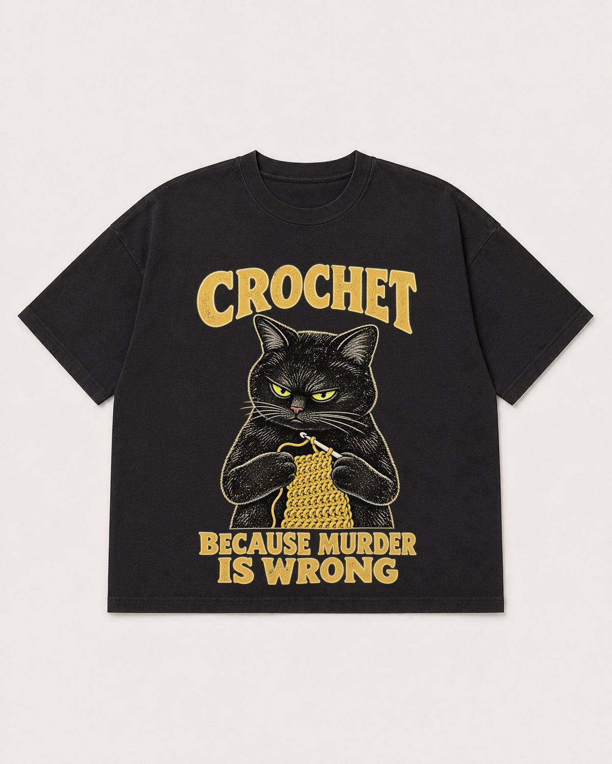 Mockup Boxy Heavyweight Tee Black product